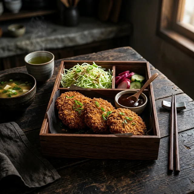 menchikatsu frito crujiente comida japonesa en trujillo
