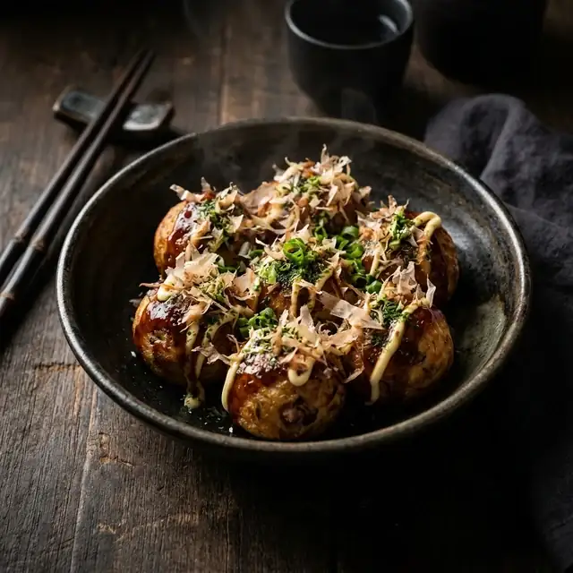 takoyaki japonés recién hecho street food japonesa Lima
