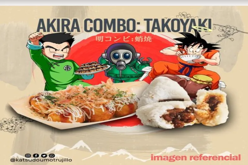 Akira Combo Takoyaki — 8 takoyakis y 2 onigiris para compartir