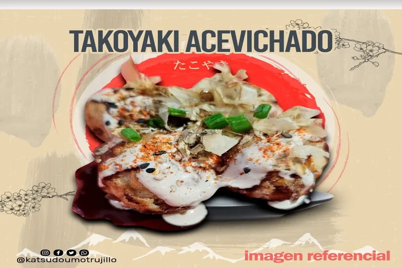 Takoyaki Box Acevichado — bolitas de pulpo con salsa acevichada fusión peruano-japonesa