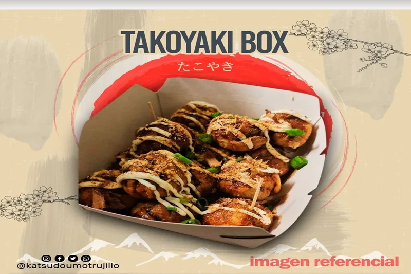 Takoyaki Box Original — 15 bolitas de pulpo con salsa agridulce Katsudomo